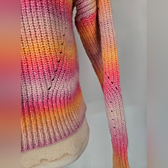 REBECCA MINKOFF BRinkley Mock Neck Multicolour Sweater. Size Small - Picture 7 of 13